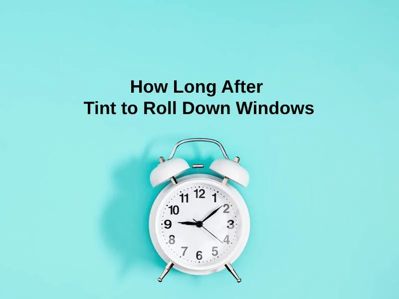 How Long After Tint to Roll Down Windows