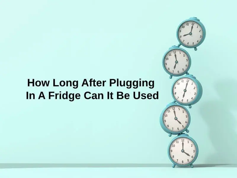 How Long After Plugging In A Fridge Can It Be Used