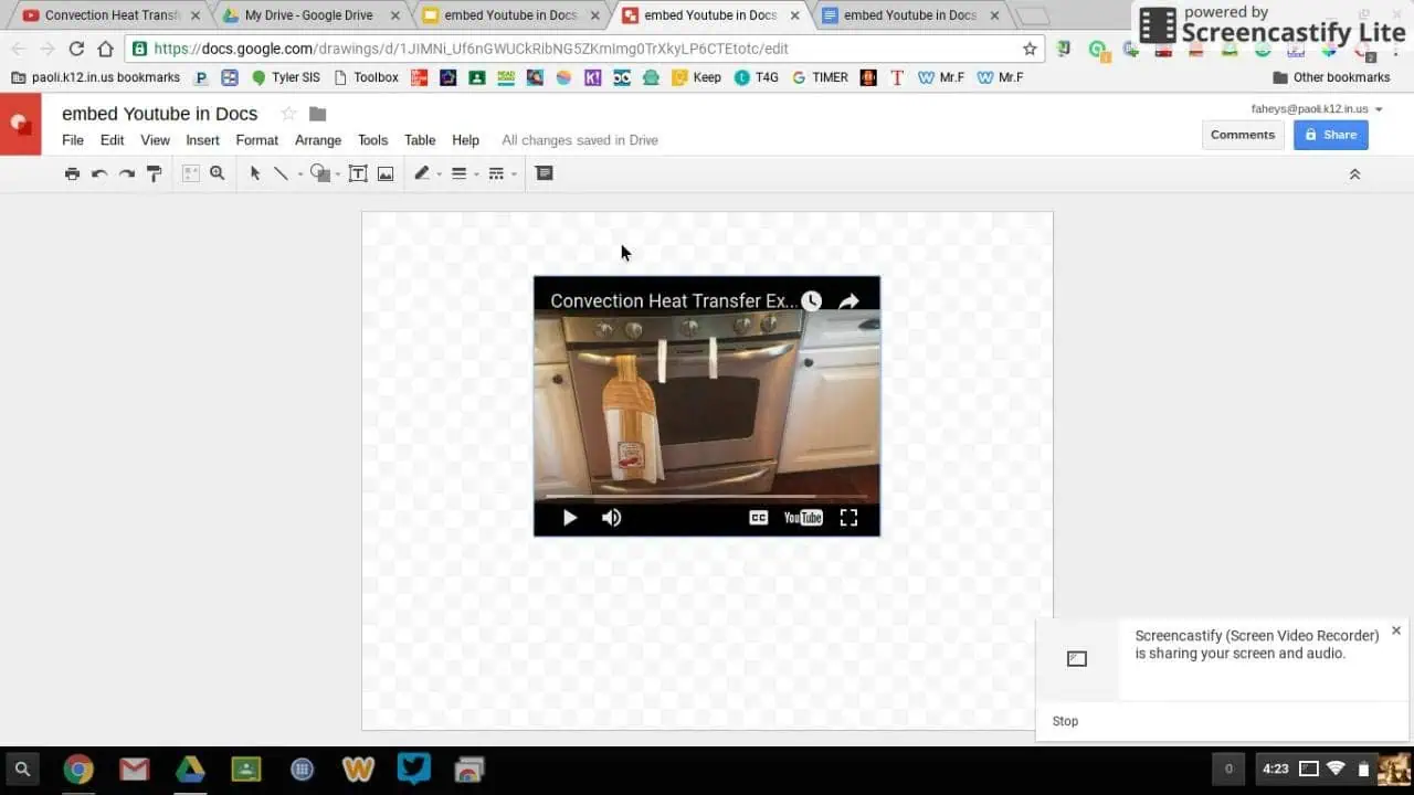 Sharing document in Google Docs