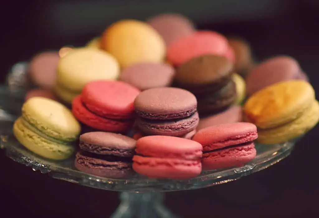 Macarons in a plate