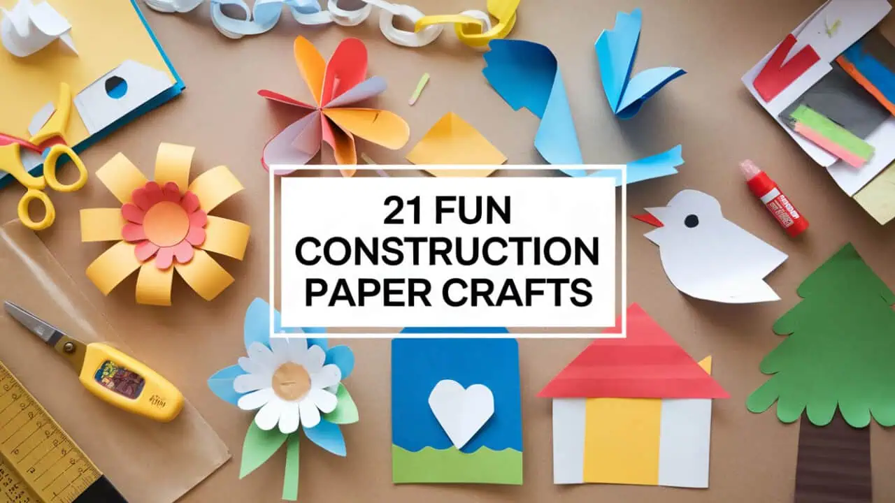 21 Fun Easy Construction Paper Crafts