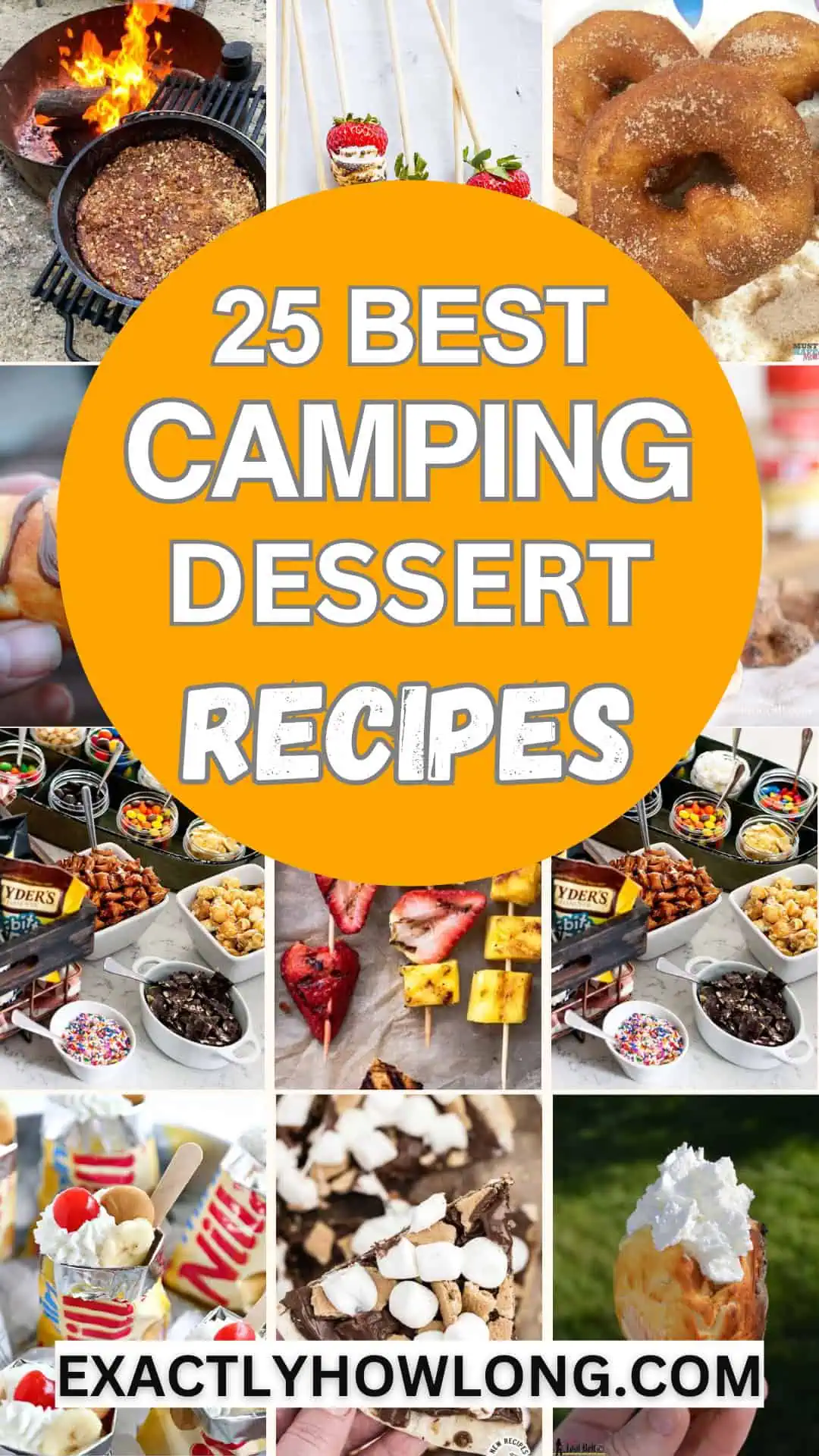 Prepare camping desserts in advance for a large group