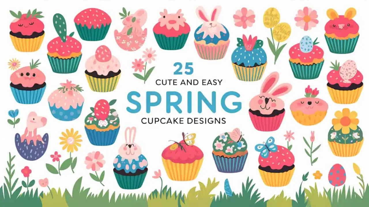 25 Cute and Easy Spring Cupcake Designs