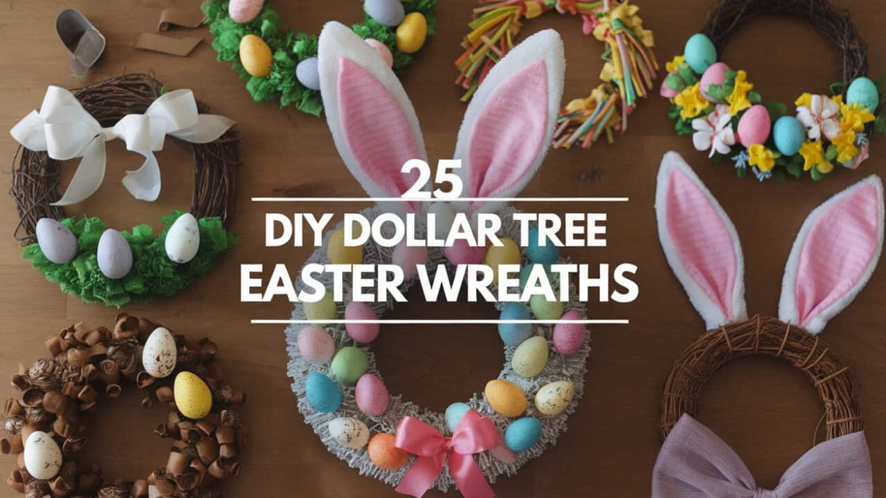 25 DIY Dollar Tree Easter Wreaths