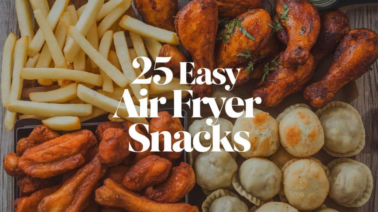 25 Easy Air Fryer Snacks 1 - Air Fryer snacks have surged in popularity, capturing the market's attention. They represent the freshest method to prepare delectable snacks with minimal oil usage. This option is particularly ideal for individuals striving to maintain a healthier diet and monitor their waistline.