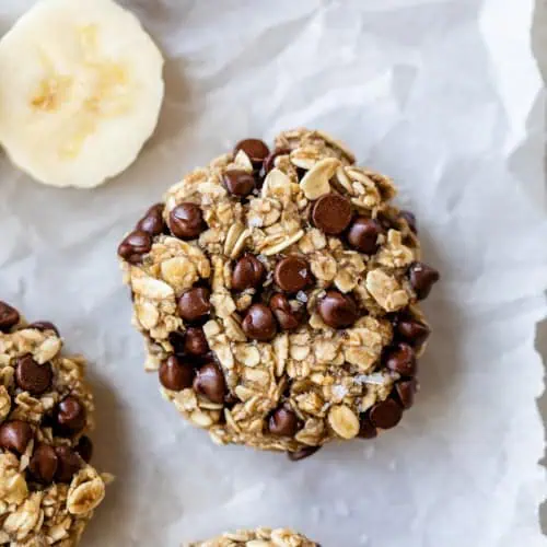 3 ingredinet banana oatmeal cookies