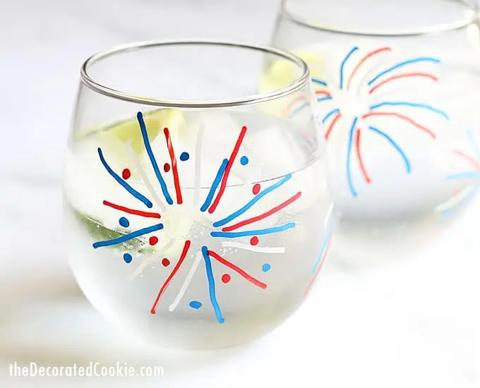 4th of july painted wine glasses image 2