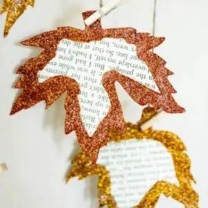 book page fall leaves craft
