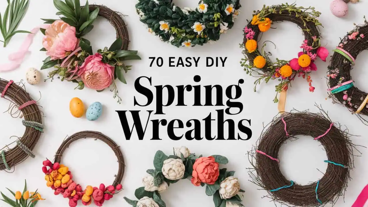 70 Easy DIY Spring Wreaths