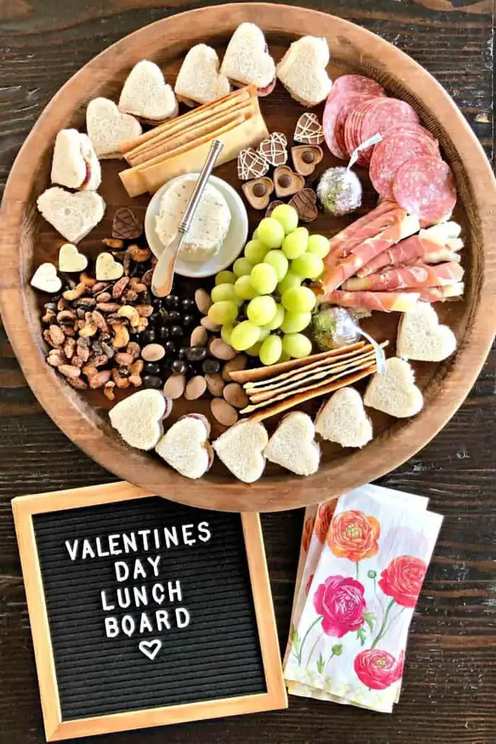 Valentine's Day Lunch Charcuterie Board