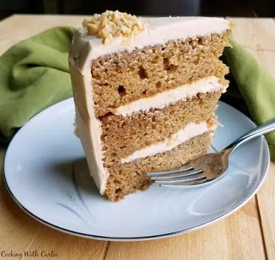 Applesauce Cake With Soft Caramel Cream Cheese Frosting