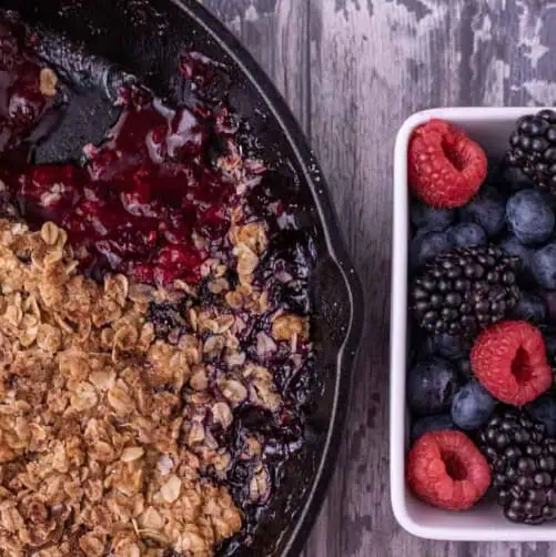 Cast iron berry crisp