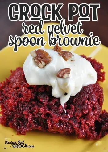 Crockpot Spoon Red Velvet Brownies | Slow Cooker Dessert Recipes