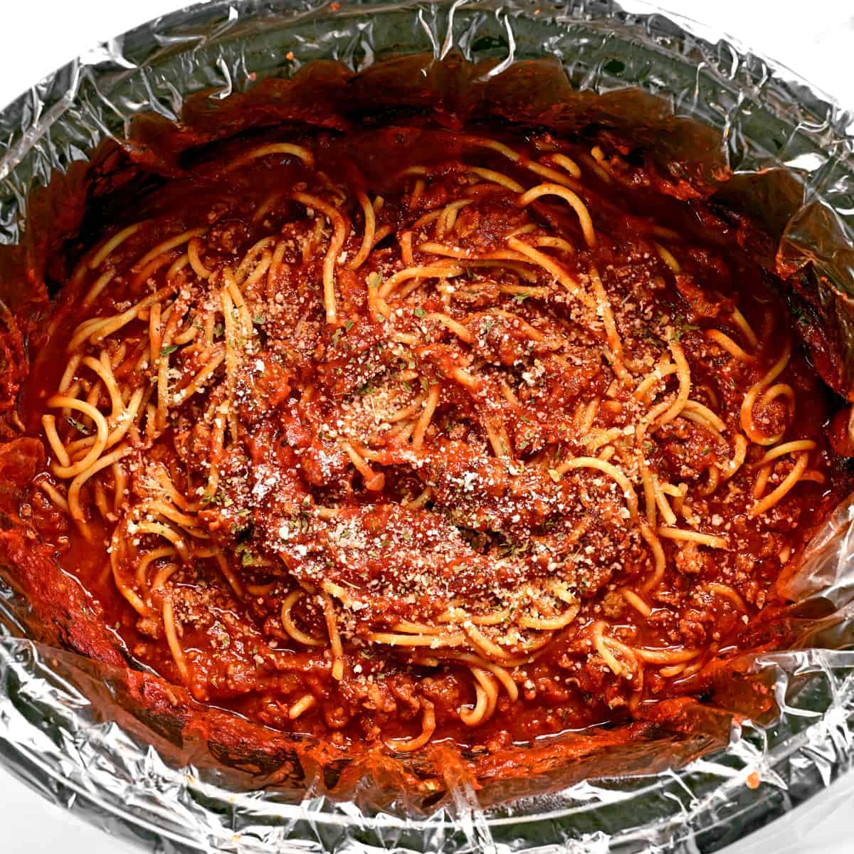Crock Pot Spaghetti Topdown SQ