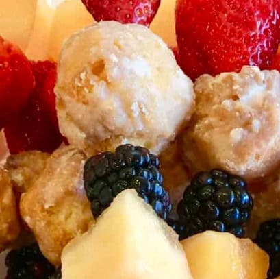 Donut and Fruit Kabob Skewers