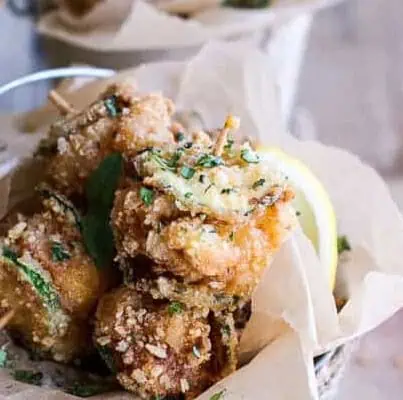 Mac and Cheese Stuffed Fried Zucchini