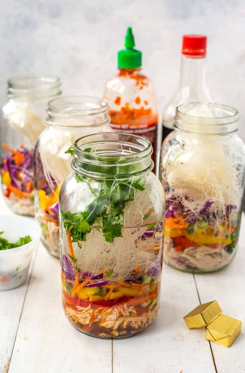 Mason Jar Instant Noodle Soups