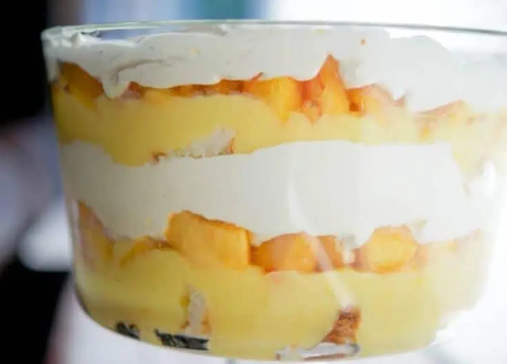 Peaches. Cream Trifle horizontal