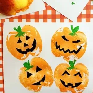 Pumpkin Apple Stamps Craft for Kids