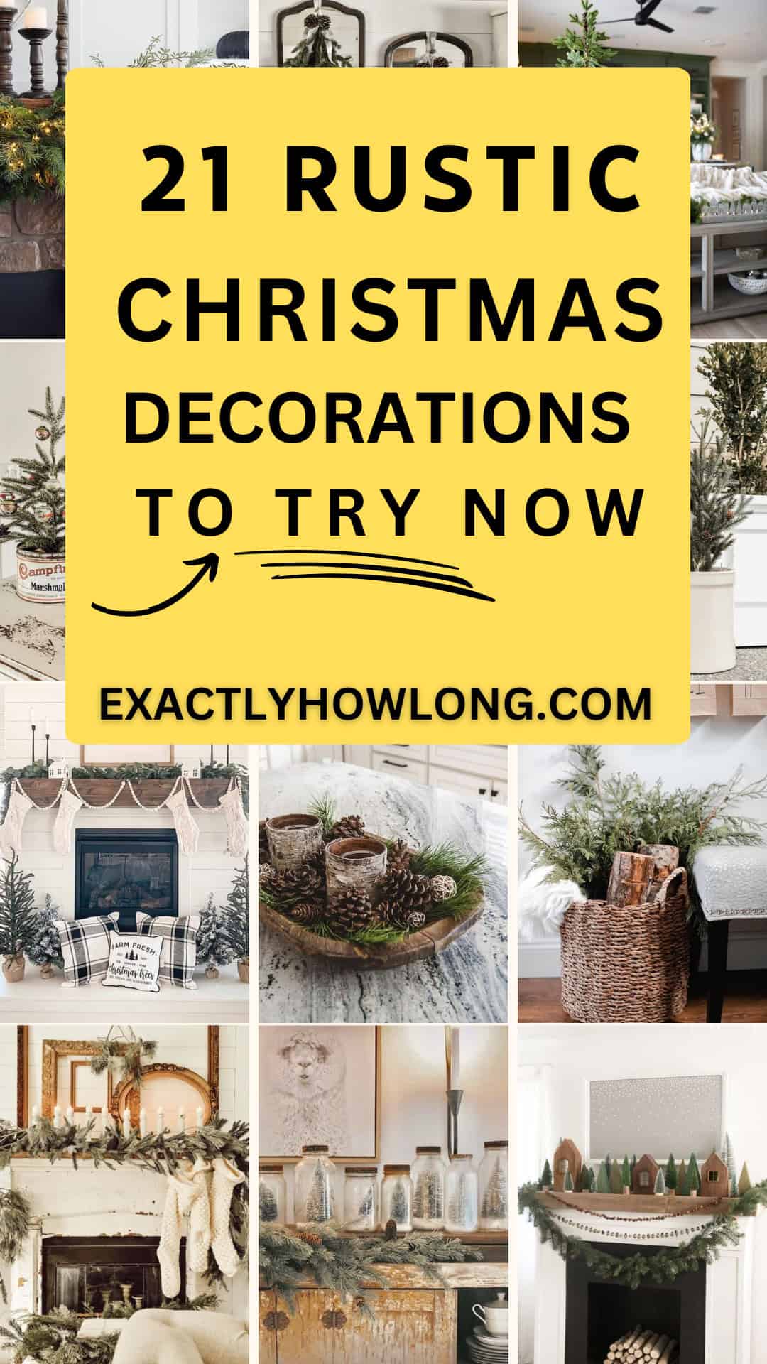 Easy DIY rustic Christmas decorations from Dollar Tree