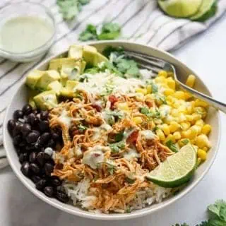 Slow Cooker Chicken Burrito Bowl Pic 1