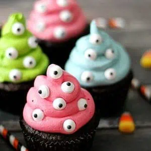 Spooky Monster Cupcakes