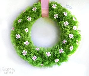 baby grass spring wreath