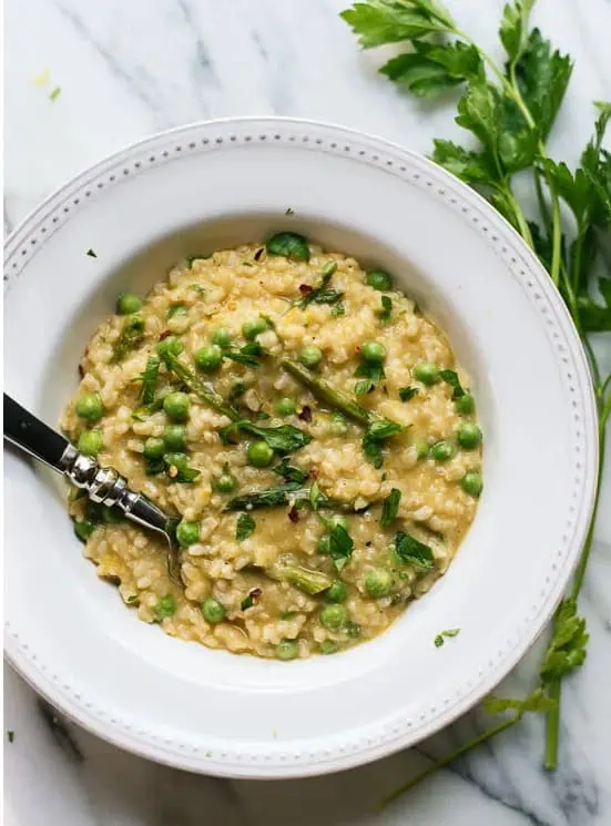 Spring Pea and Asparagus Risotto