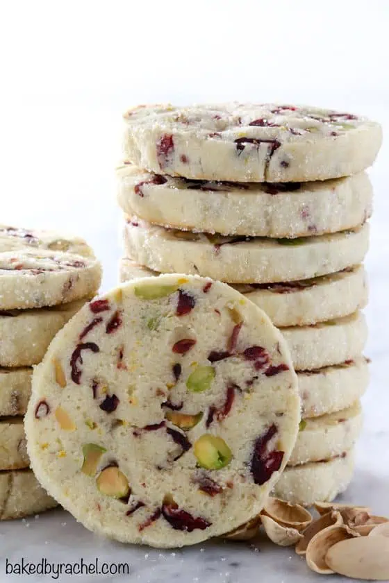 Slice and Bake Cranberry Pistachio Cookies