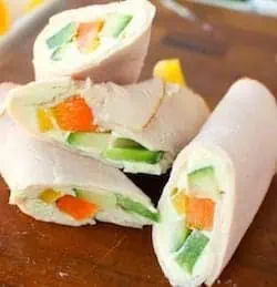 Turkey Veggie Snack Wraps DelightfulEMade LEAD