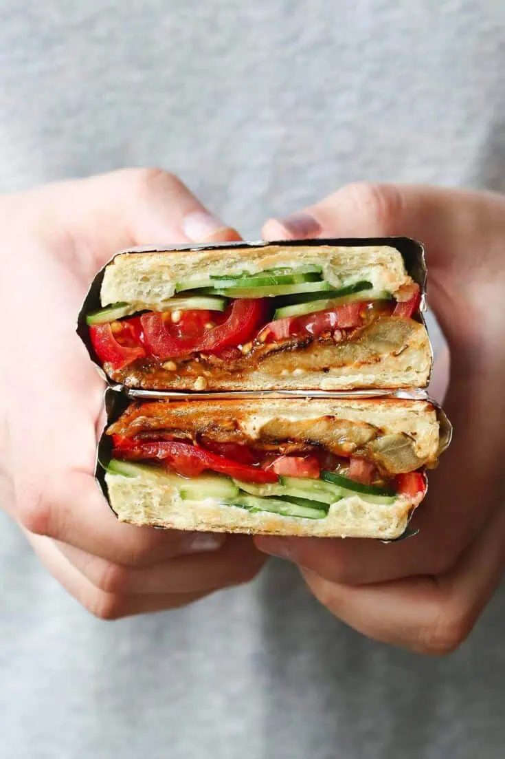Vegan sandwich eggplant 3