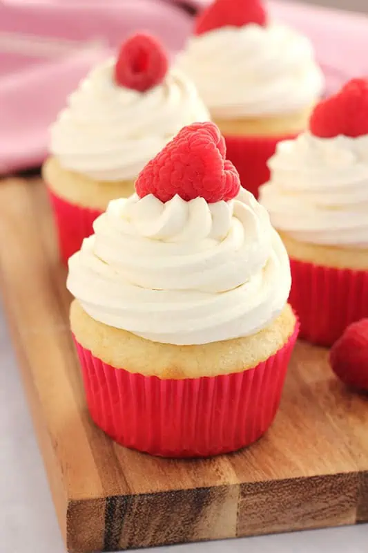 White Chocolate Raspberry Cupcakes 8