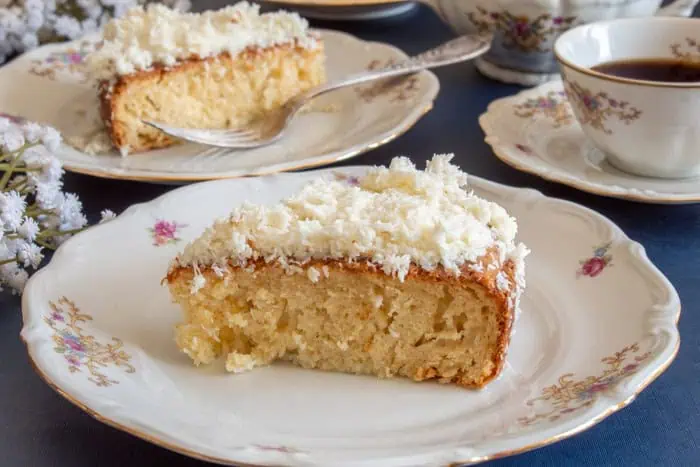 brazilian coconut cake piece