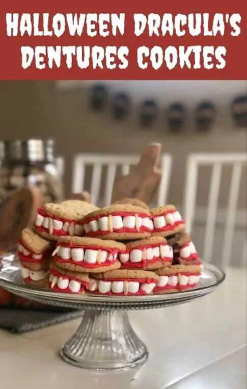 halloween draculas dentures cookies