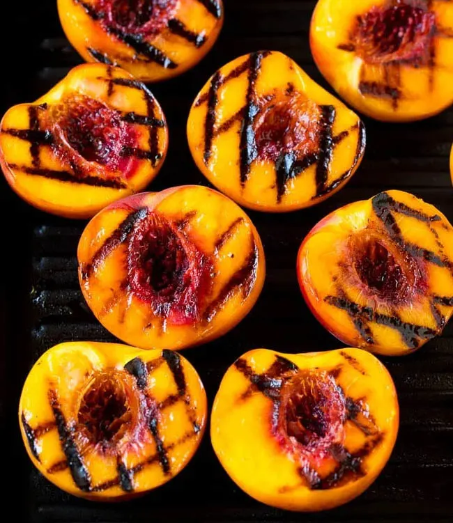 honey grilled peaches