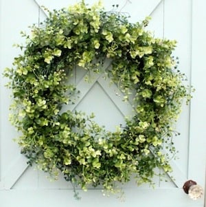 Faux Spring Boxwood Wreath