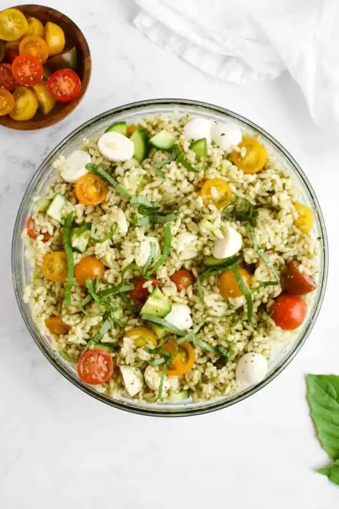 orzo pesto salad 4