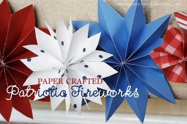 paper crafted patriotic fireworks 1