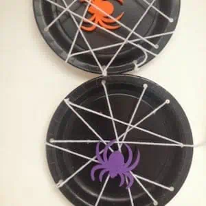 Paper Plate Spiderwebs Craft