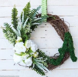  DIY Spring Monogrammed Wreath