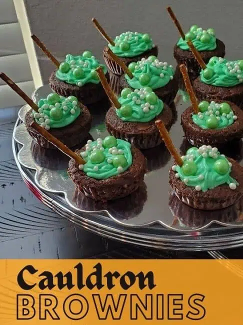 spooky cauldron brownies