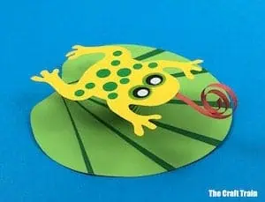 frog on lily pad spring craft for kids