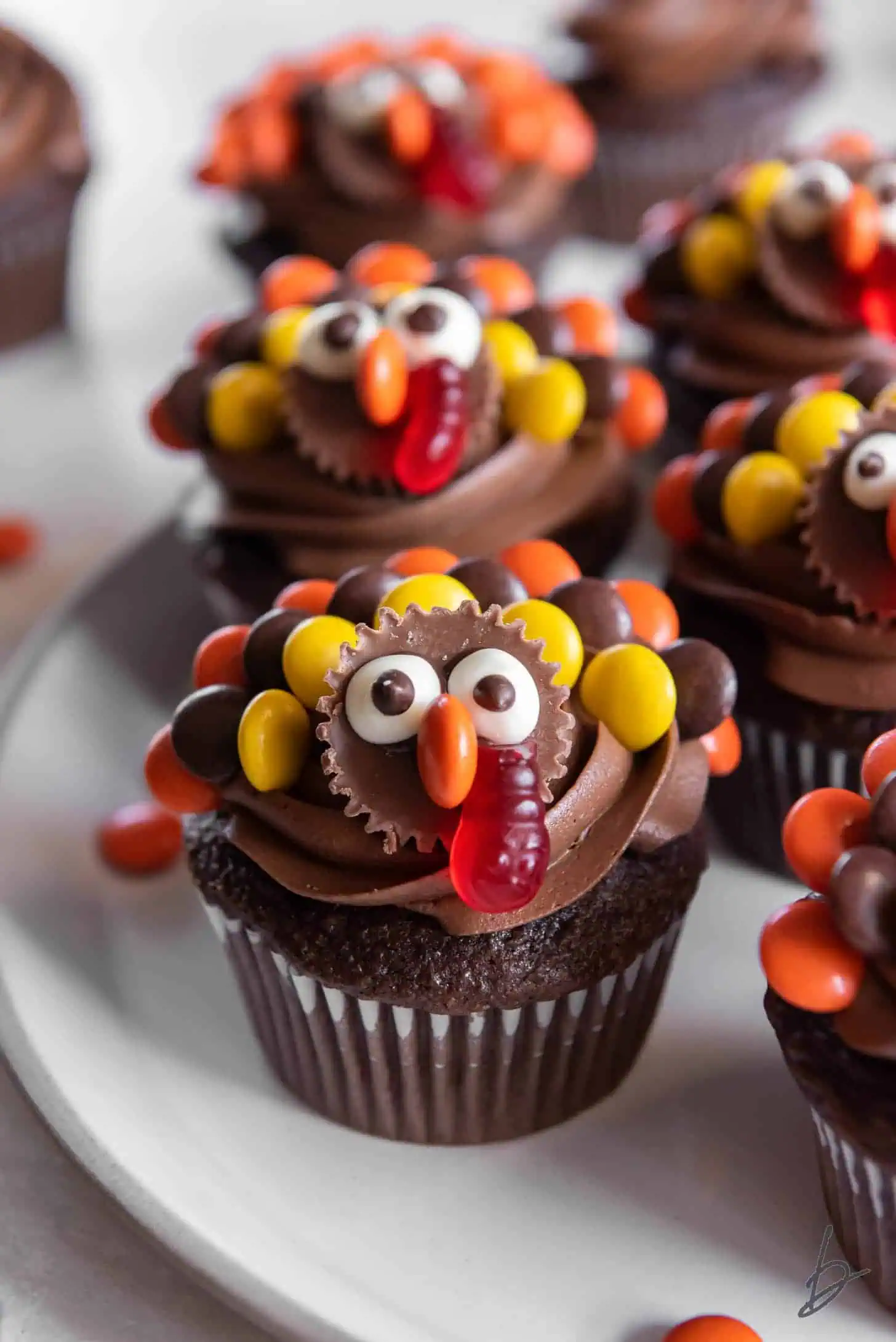 thanksgiving turkey cupcakes
