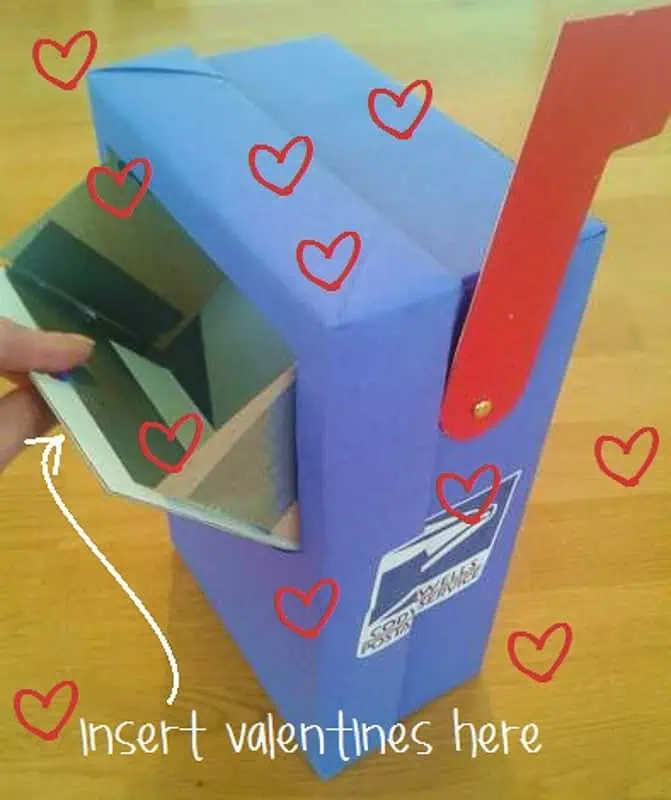 DIY mailbox valentine box with working flag!