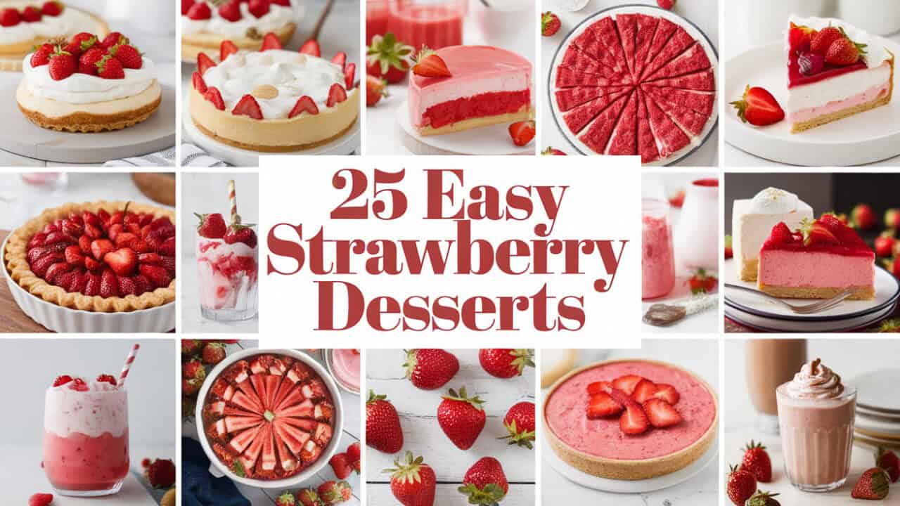 25 Fresh Easy Strawberry Desserts - Treat yourself to a delightful array of strawberry desserts suitable for every event! Whether you're craving a simple no-bake treat for summer or a sophisticated strawberry cheesecake, we have options to satisfy every palate.