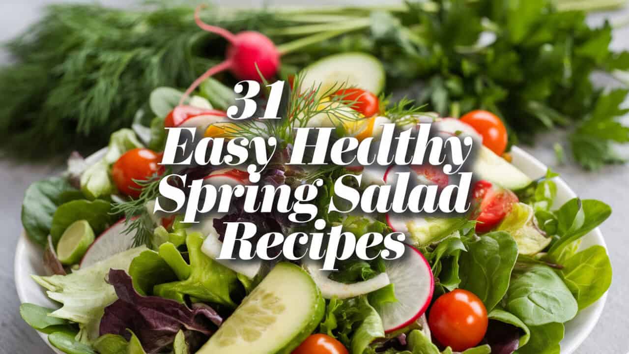 31 Easy Healthy Spring Salad Recipes - Spring is a wonderful time to refresh and revitalize your meal routine with vibrant and nutritious ingredients. As we wave goodbye to the hearty comfort foods of winter, spring salads emerge as a delightful option for light and energizing meals. These salads take full advantage of the season’s bounty, incorporating tender young greens, crisp vegetables, and sweet fruits that are just coming into peak season.