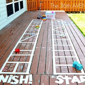 Giant Backyard Board Game summer activity for kids