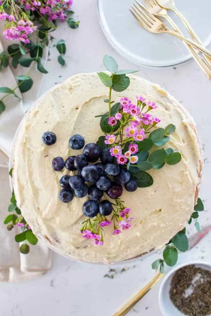 Blueberry Lavender Naked Cake Inspiration for Moms 1