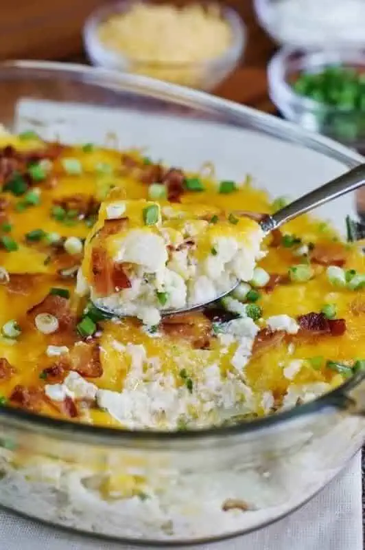 Cauliflower Loaded Baked Potato Casserole 5