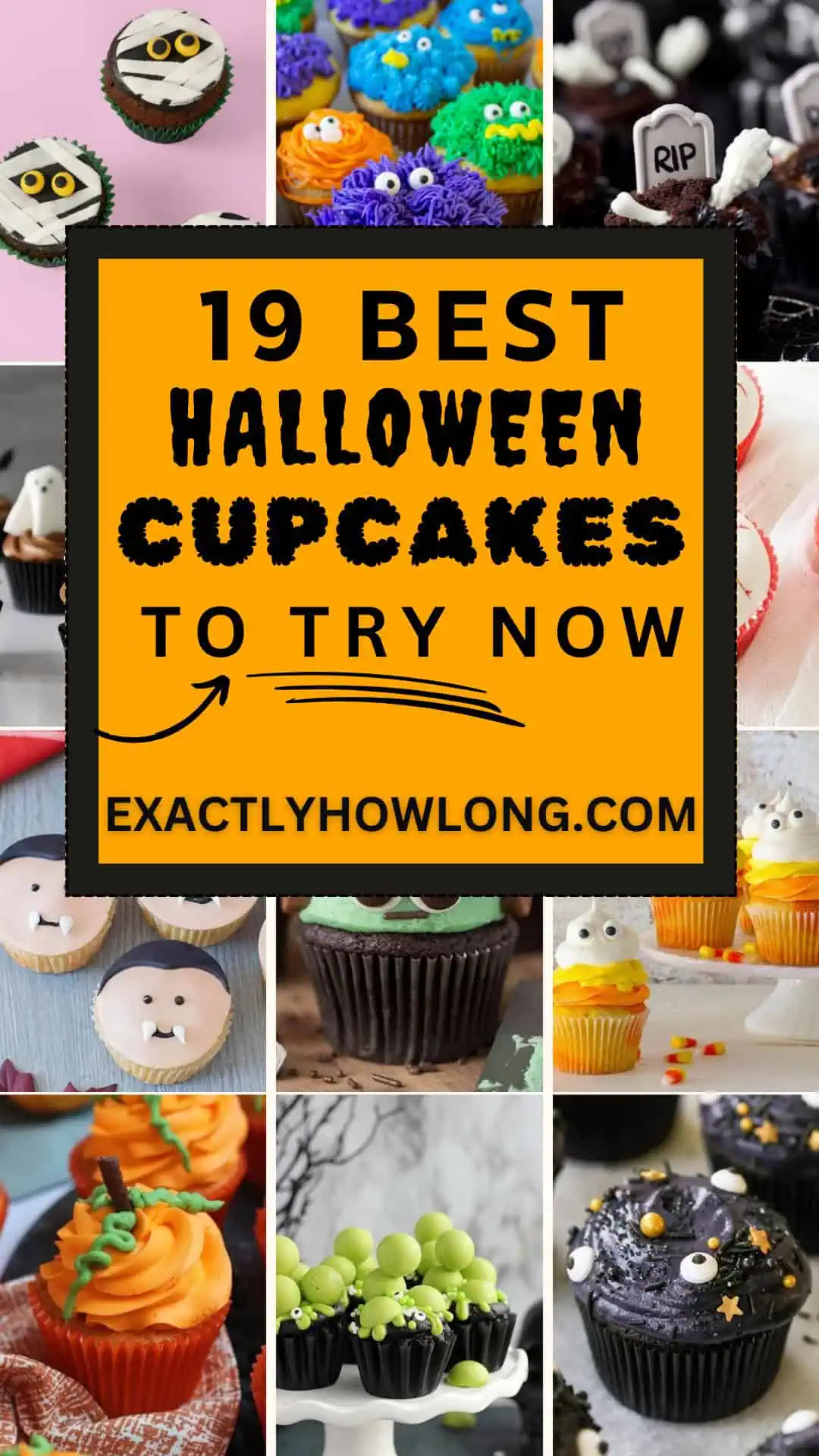 Simple and adorable Halloween cupcakes suitable for children's gatherings and parties.